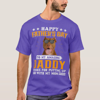Happy Father's Day American Pit Bull Dog Dad Gifts T-Shirt