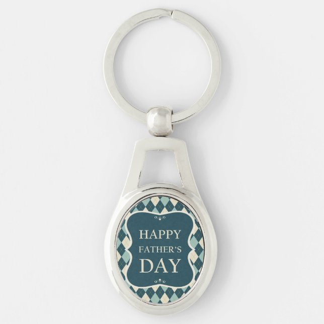 Happy Fathers Day, Argyle Key Ring (Front)