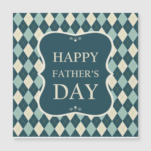 Happy Father's Day Argyle Pattern (Front)