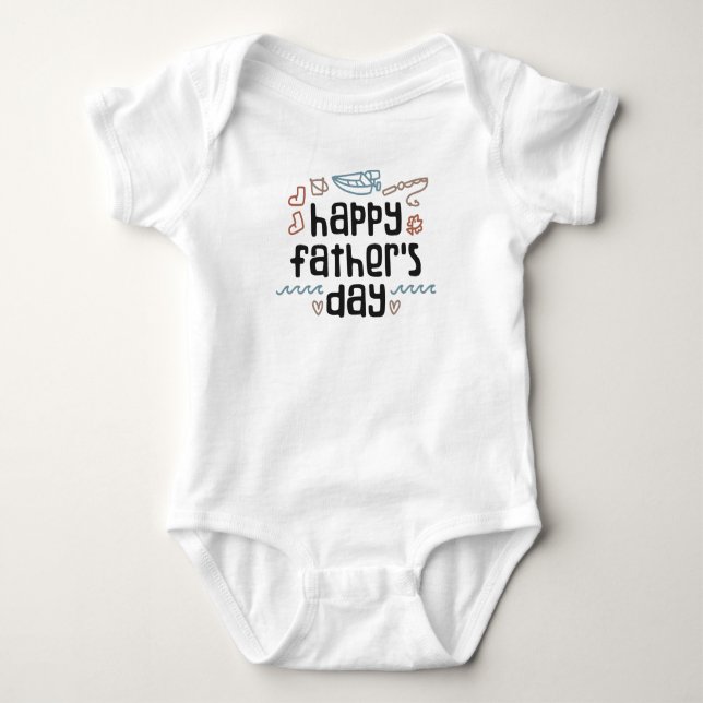 Happy Father's Day Baby Bodysuit (Front)