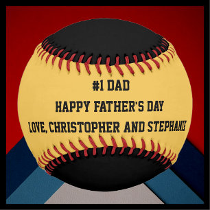 Happy Father's Day Baseball, #1 Dad, Custom Baseball