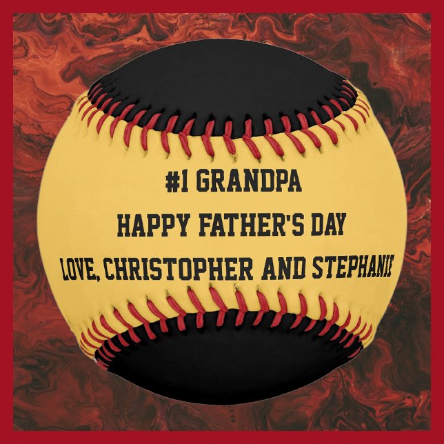 Happy Father's Day Baseball, #1 Grandpa, Names Baseball (Creator Uploaded)