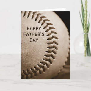 Happy Father's Day Baseball Greeting Card