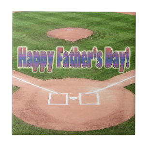 Happy Fathers Day Baseball Tile