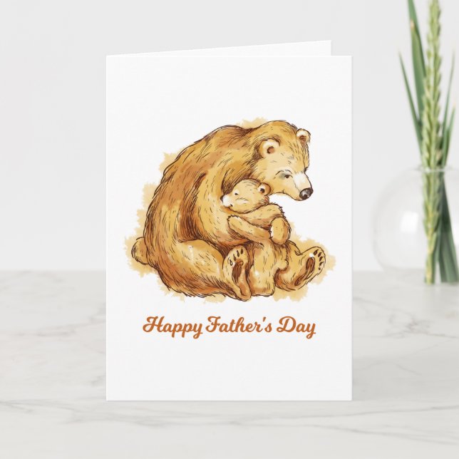 Happy Father's Day Bears Card (Front)