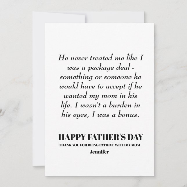 Happy Father's Day: Being Patient with Mum Card  (Front)
