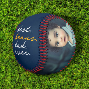 Happy Fathers Day Best Bonus Dad Ever Personalised Baseball