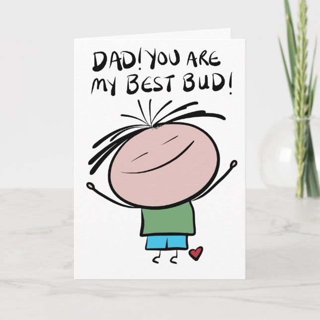 Happy Father's Day - Best Bud Card (Front)