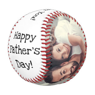 Happy Fathers Day Best Dad Ever 2 Photo White Baseball