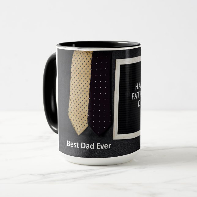 Happy Father's Day Best Dad Ever Coffee Mug (Front Left)