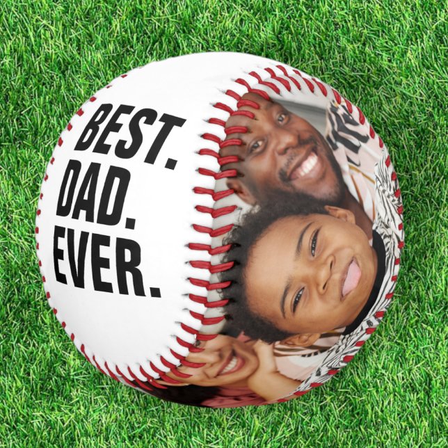 Happy Fathers Day Best Dad Ever Personalised Baseball (Happy Fathers Day Best Dad Ever Personalized Baseball from Ricaso. For the sports fan daddy)