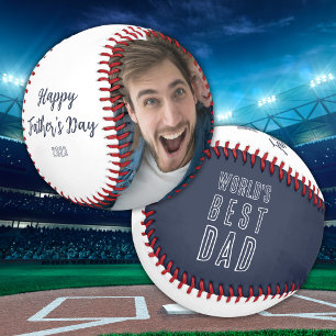 Happy Fathers Day Best Dad Photo Baseball
