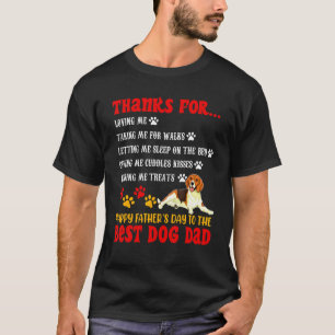 Happy Father's Day Best Dog Dad Beagle Dog T-Shirt