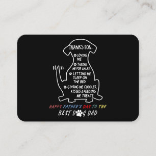 Happy Father's Day Best Dog Dad Business Card