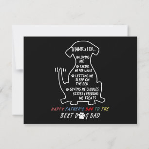 Happy Father's Day Best Dog Dad  Holiday Card