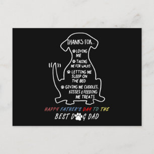 Happy Father's Day Best Dog Dad Holiday Postcard