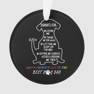 Happy Father's Day Best Dog Dad Ornament