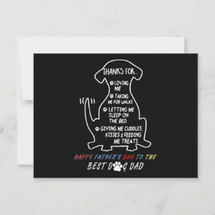 Happy Father's Day Best Dog Dad Postcard