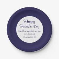 Happy Father's Day Bible Verse for Men Dark Blue