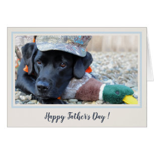 Happy Father's Day Black Labrador Cute Duck Dog -