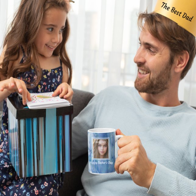 Happy Father's Day Blue Agate Geode Coffee Mug (Creator Uploaded)