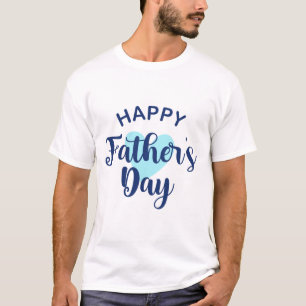 Happy Fathers Day Blue Heart T-Shirt