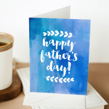Happy Father's Day | Blue Watercolor