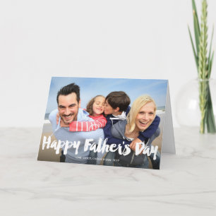 Happy Father's Day Bold Brush Script Photo Card