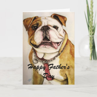 Happy Father's Day bulldog card