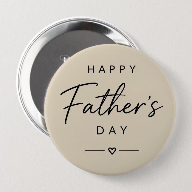 Happy Father's Day Button (Front & Back)