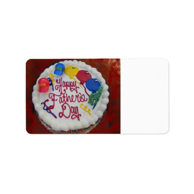 Happy Father's Day Cake Label (Front)