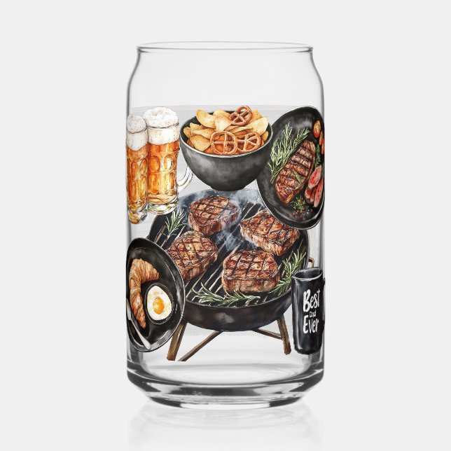 Happy Father's Day Can Glass (Back)