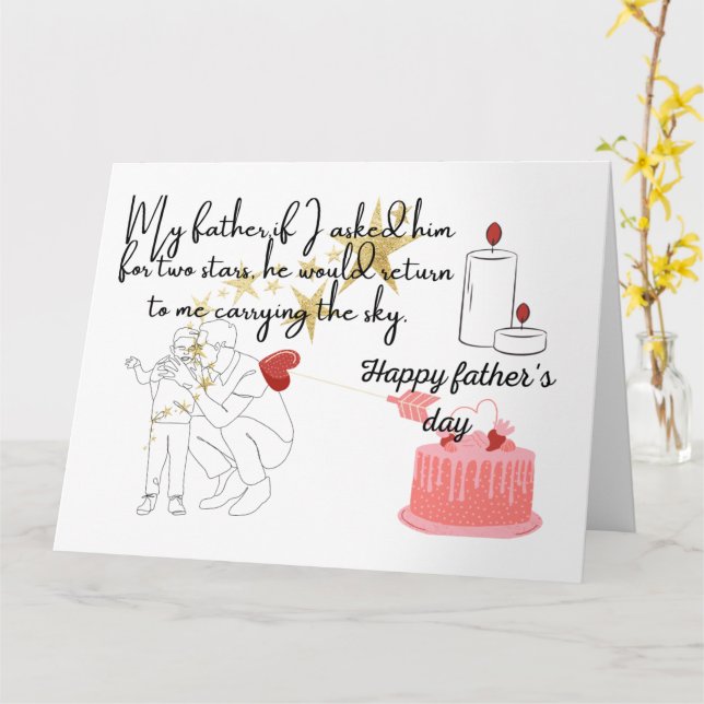 Happy father's Day Card (Yellow Flower)