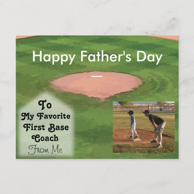 Happy Father's Day Card Baseball Theme (Front)