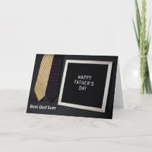 Happy Father's Day Card Best Dad Ever Black