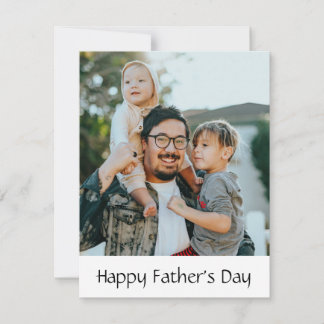 Happy Father's Day Card Custom Personalised Photo