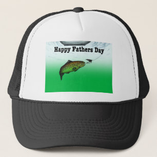 Happy Fathers Day Card fishing boating Trucker Hat