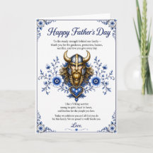 Happy Father's Day Card with a Scandinavian Viking