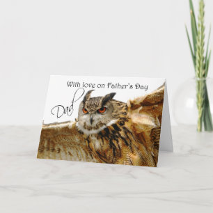 Happy Father's Day Card with Eagle Owl