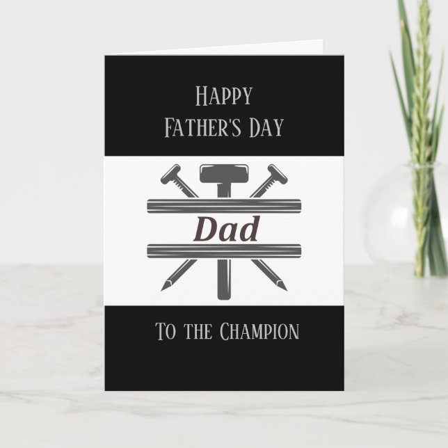 Happy Father's Day Carpenter Builder  Card (Front)