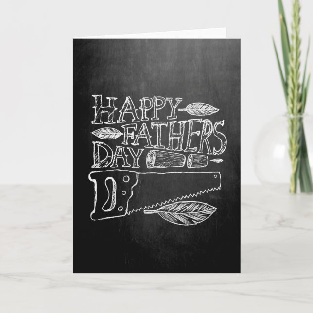 Happy Fathers Day ChalkBoard Card (Front)