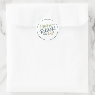 Happy Father's Day Classic Round Sticker