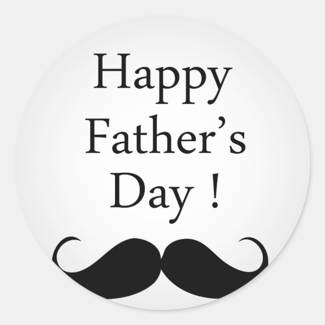 Happy fathers day classic round sticker (Front)
