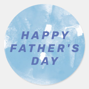 HAPPY FATHER'S DAY CLASSIC ROUND STICKER