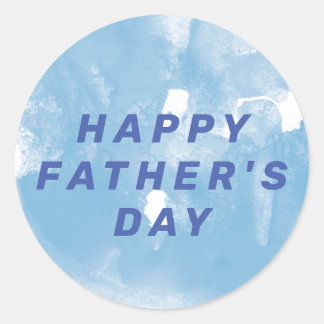 HAPPY FATHER'S DAY CLASSIC ROUND STICKER