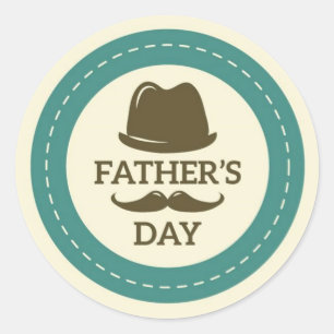 Happy Father's Day  Classic Round Sticker