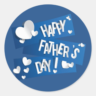 Happy Father's Day Classic Round Sticker