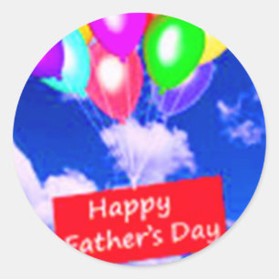 Happy Father's Day Classic Round Sticker