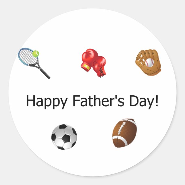 Happy Father's Day! Classic Round Sticker (Front)