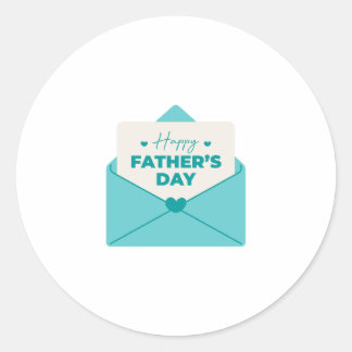 Happy Father's Day Classic Round Sticker